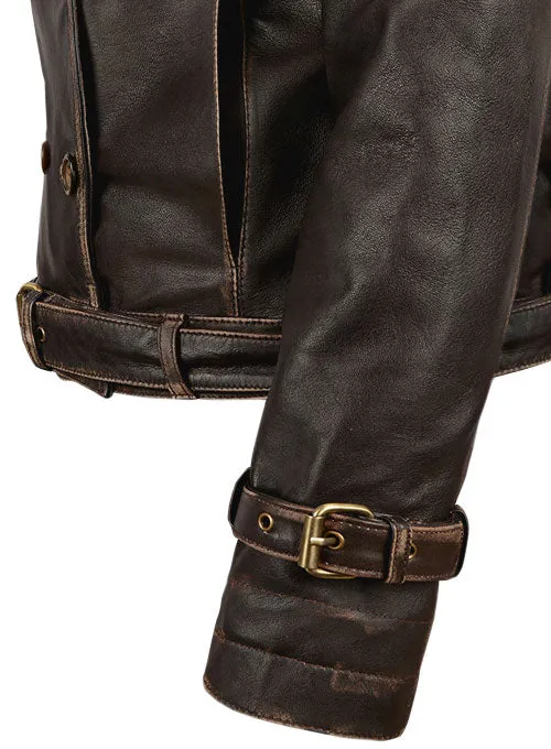 Scarlett Johansson The Winter Soldier Genuine Brown Leather Jacket