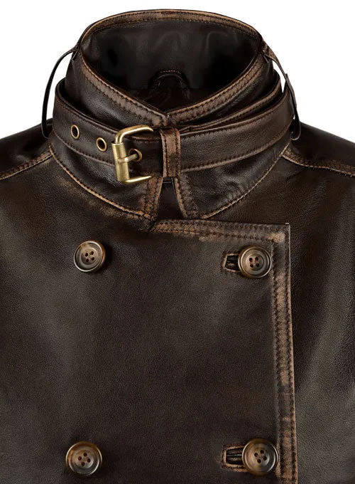 Scarlett Johansson The Winter Soldier Genuine Brown Leather Jacket