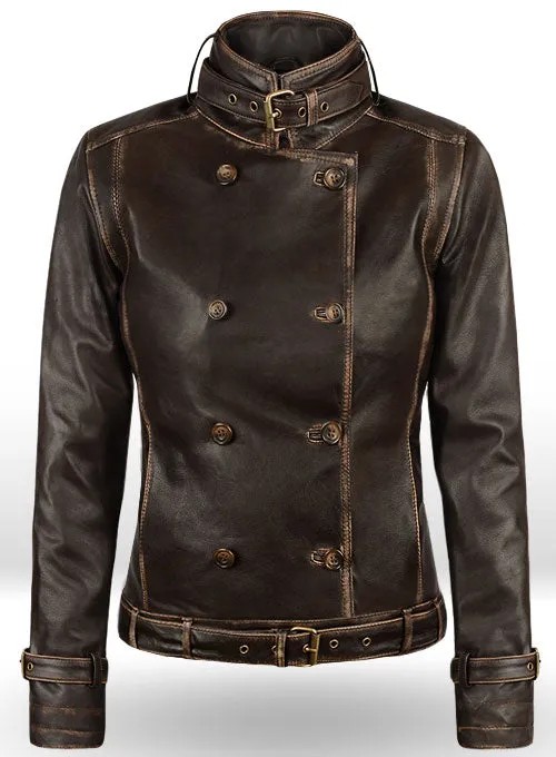 Scarlett Johansson The Winter Soldier Genuine Brown Leather Jacket