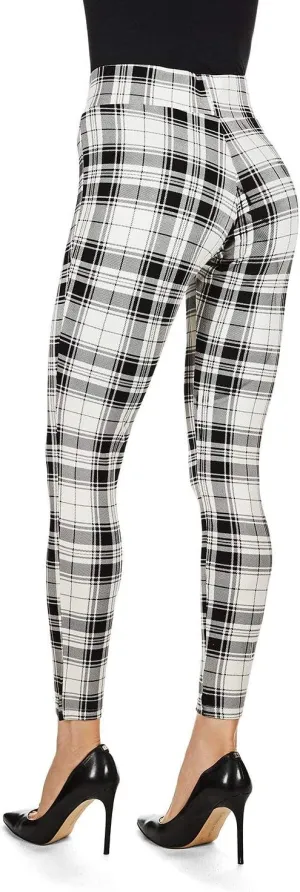 SlimMe Women's Gaban Tartan Shaping Leggings