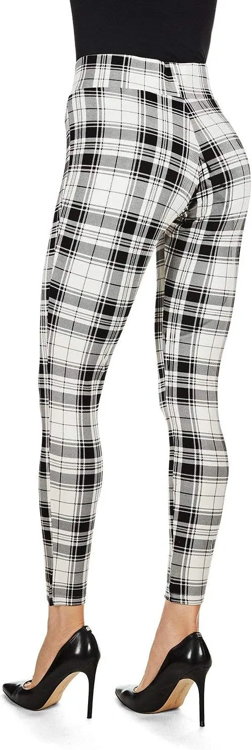 SlimMe Women's Gaban Tartan Shaping Leggings