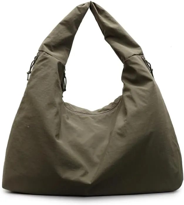 Solid Hobo Shoulder Bag Large Tote Bags For Women Soft Slouchy Handbag Trendy Purse Work Travel