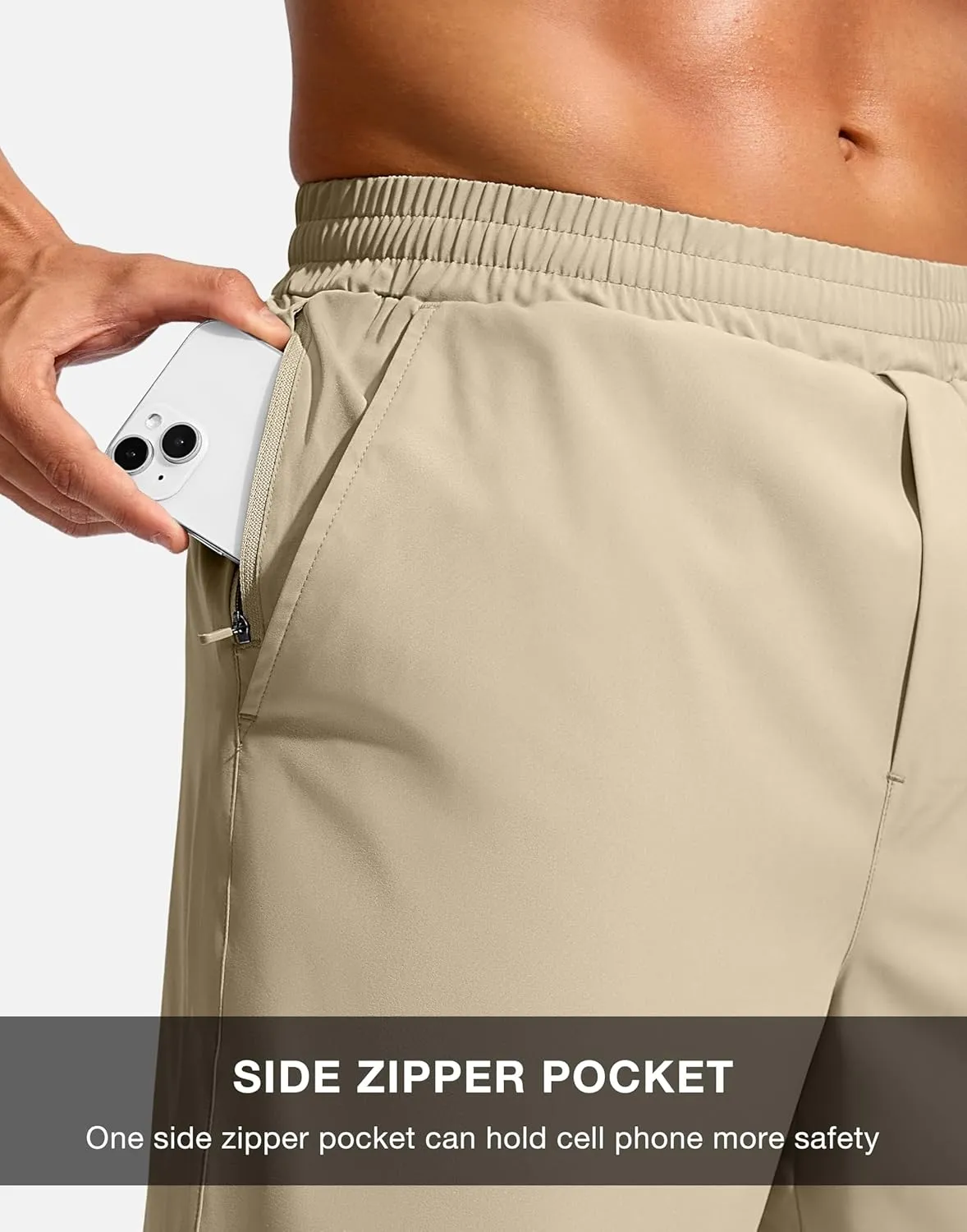 Soothfeel Men's Athletic Workout Shorts with Zipper Pocket 5"/7" Running Gym Shorts for Men Lightweight Quick Dry Tennis