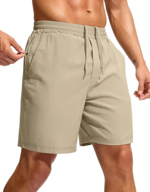 Soothfeel Men's Athletic Workout Shorts with Zipper Pocket 5"/7" Running Gym Shorts for Men Lightweight Quick Dry Tennis
