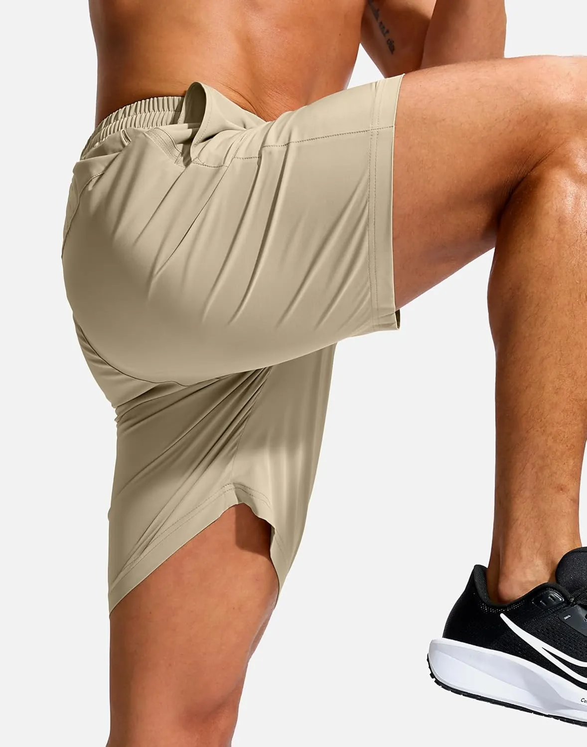 Soothfeel Men's Athletic Workout Shorts with Zipper Pocket 5"/7" Running Gym Shorts for Men Lightweight Quick Dry Tennis
