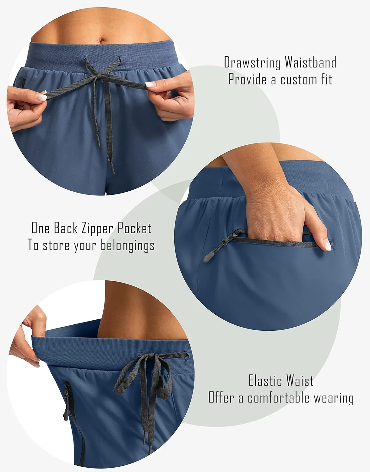 Soothfeel Women's 9" Hiking Cargo Shorts with 5 Pockets Quick Dry Summer Athletic Golf Bermuda Long Shorts for Women Casual