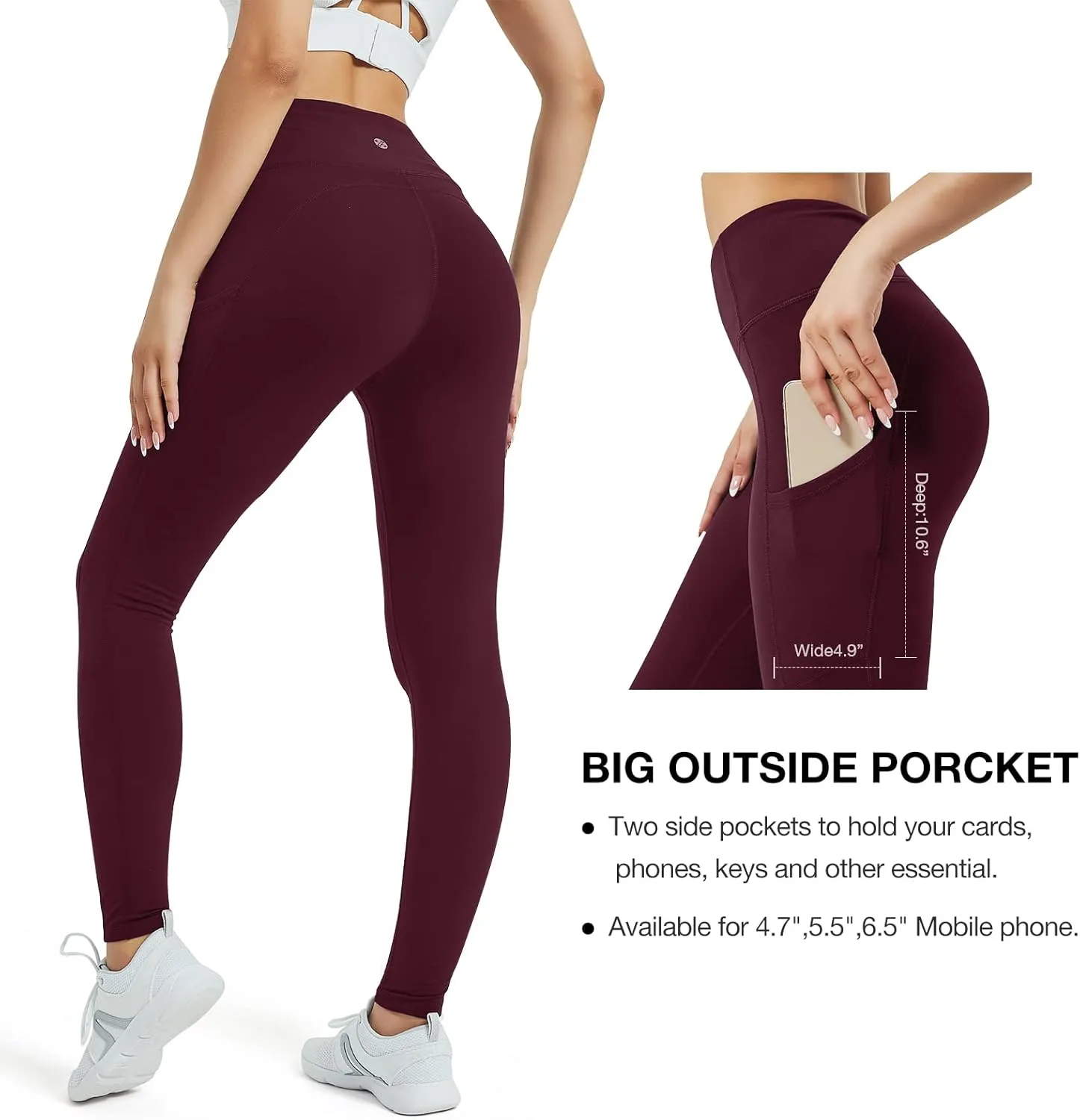 SP3LOPS Fleece Lined Leggings Women,Waterproof Winter Thermal Leggings for Women, Thick Warm Lined Yoga Pant Pockets