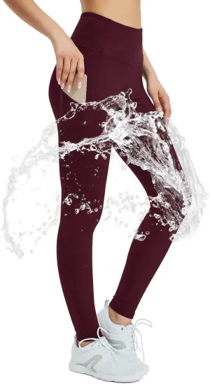 SP3LOPS Fleece Lined Leggings Women,Waterproof Winter Thermal Leggings for Women, Thick Warm Lined Yoga Pant Pockets