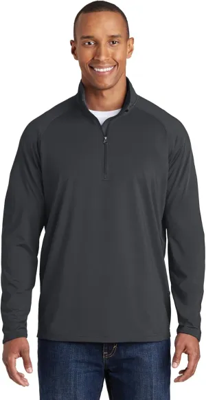SPORT-TEK Men's Tall Sport Wick Stretch 1/2 Zip Pullover