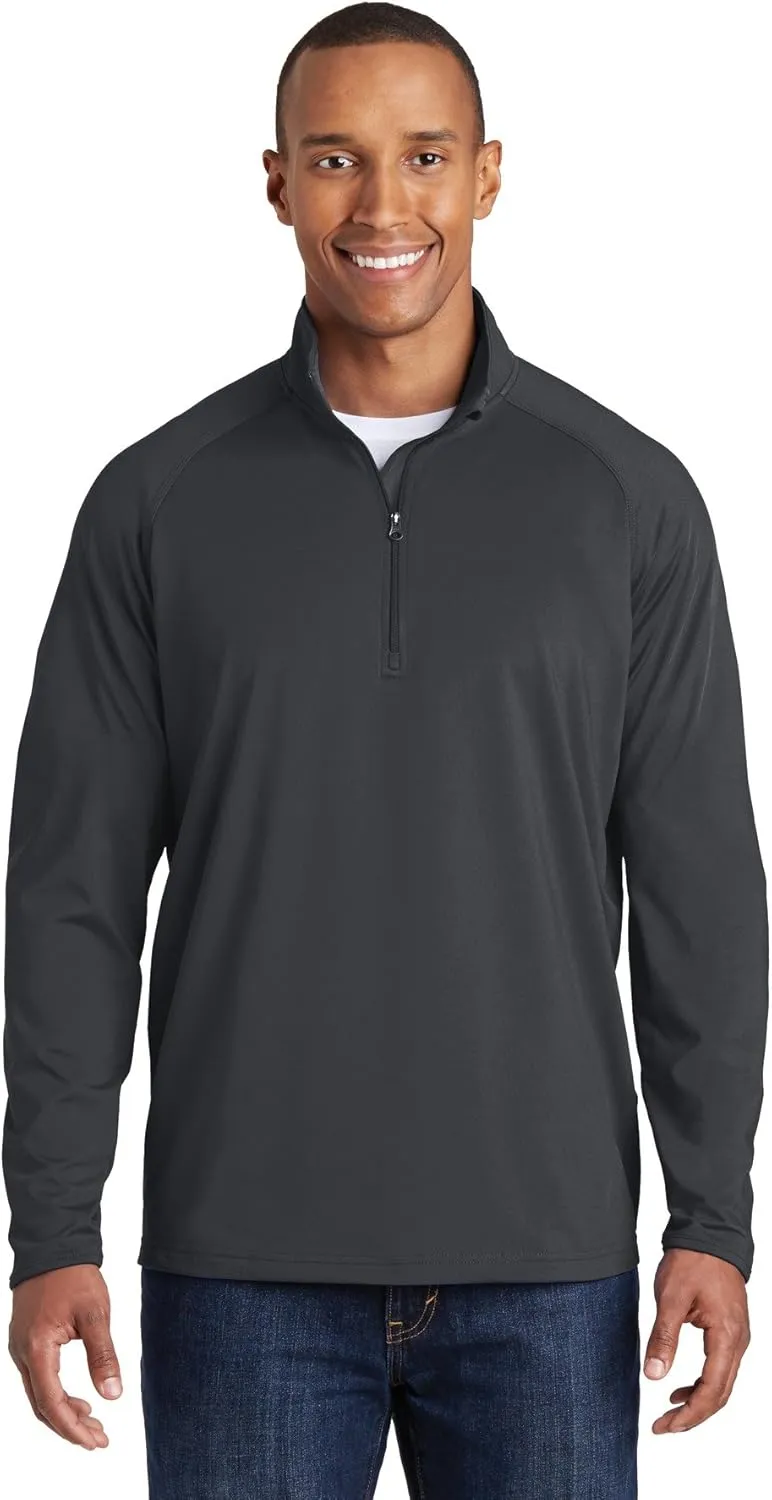 SPORT-TEK Men's Tall Sport Wick Stretch 1/2 Zip Pullover