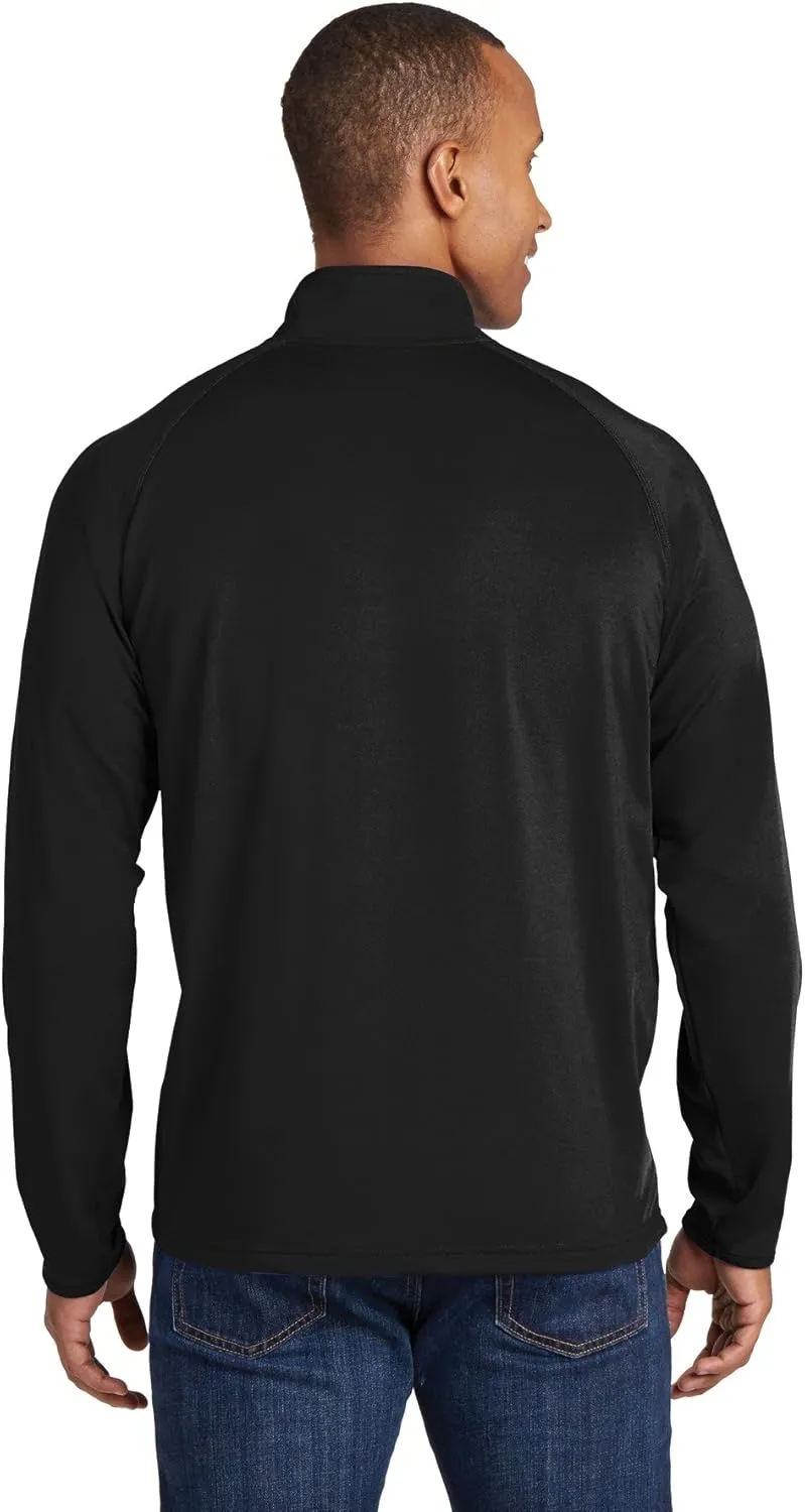 SPORT-TEK Men's Tall Sport Wick Stretch 1/2 Zip Pullover
