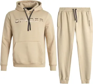 Spyder Men's Sweatsuit Set - 2 Piece Performance Fleece Pullover Hooded Sweatshirt and Jogger Sweatpants for Men (S-XXL)