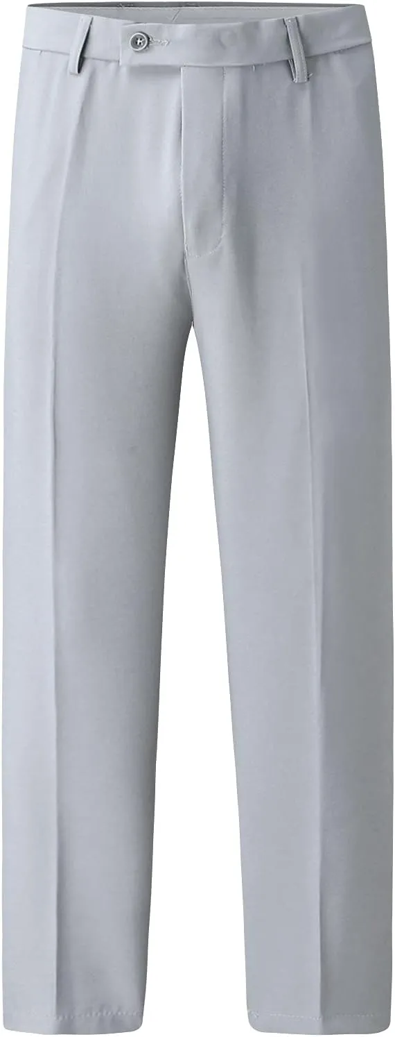 Suit Pants for Men's,Slim Fit Zipper Button Chino Work Suit Pants Business Straight Leg Skinny Suit Trousers