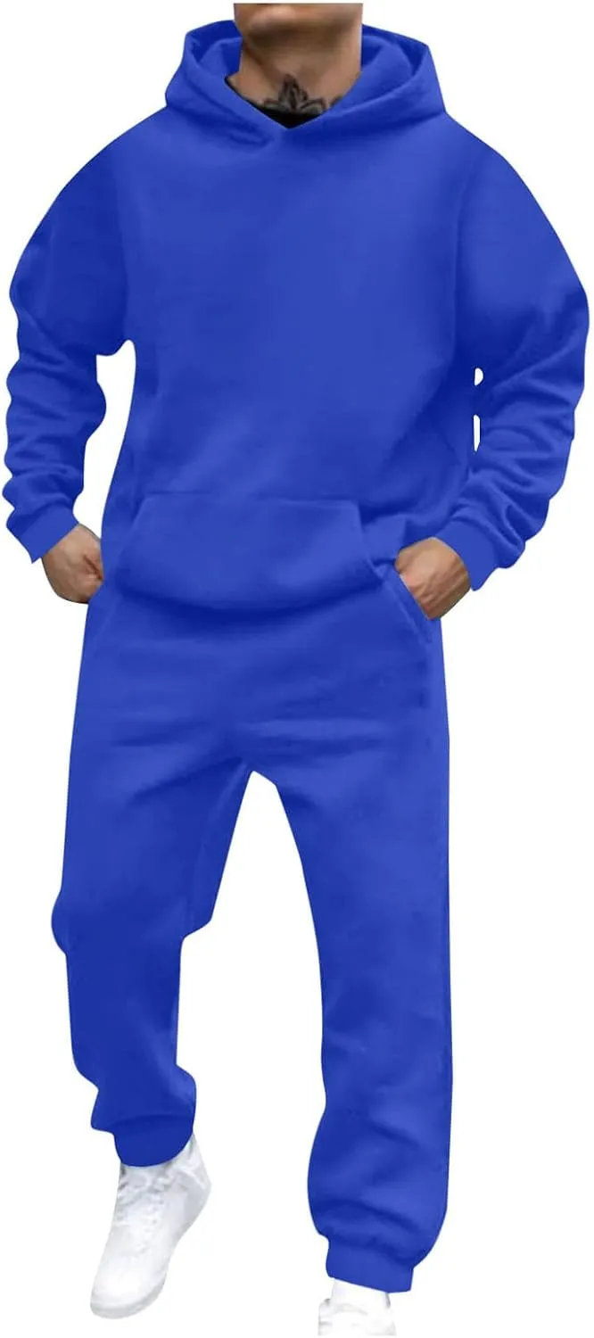 Sweat Suits for Men 2 Piece Set Sport Outfits Pullover Hoodie Sweatshirt Tracksuit & Joggers Sweatpants Sweatsuit Set