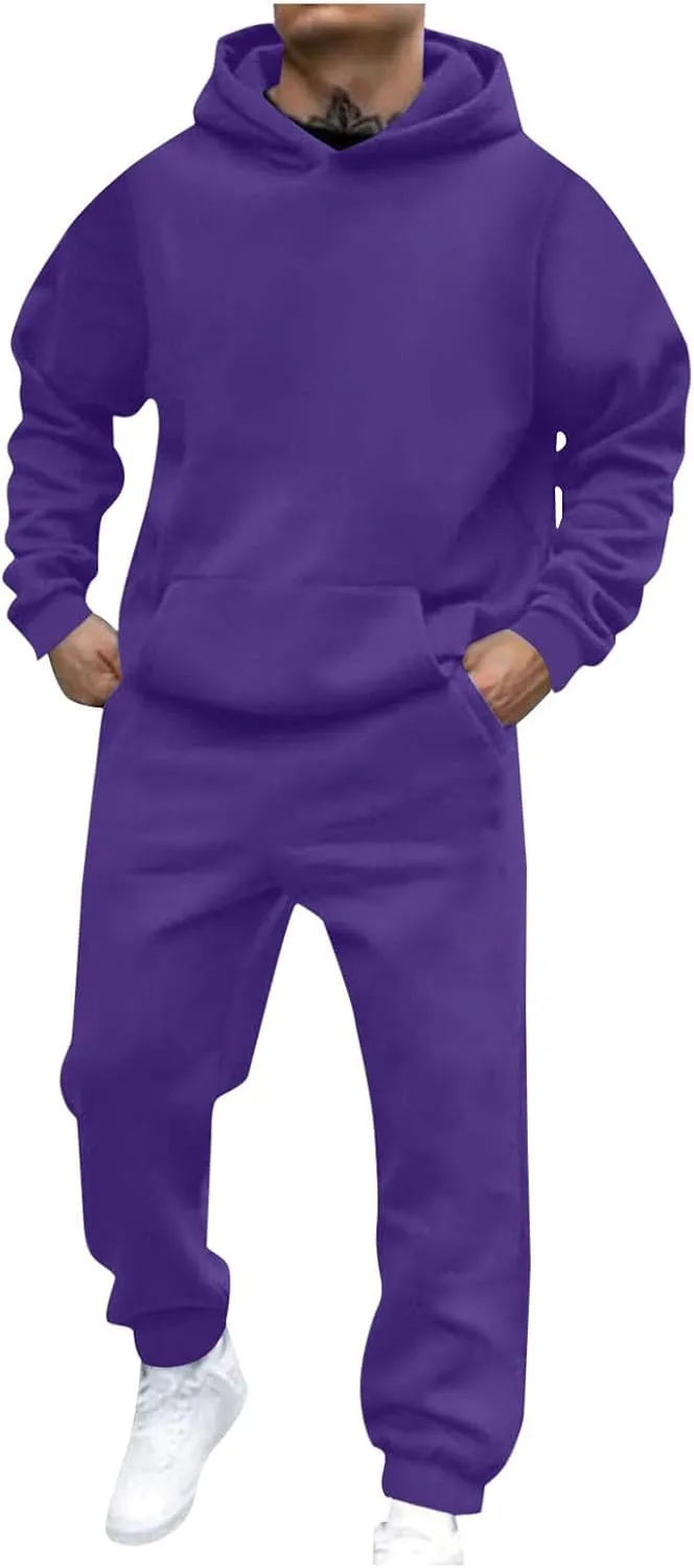 Sweat Suits for Men 2 Piece Set Sport Outfits Pullover Hoodie Sweatshirt Tracksuit & Joggers Sweatpants Sweatsuit Set