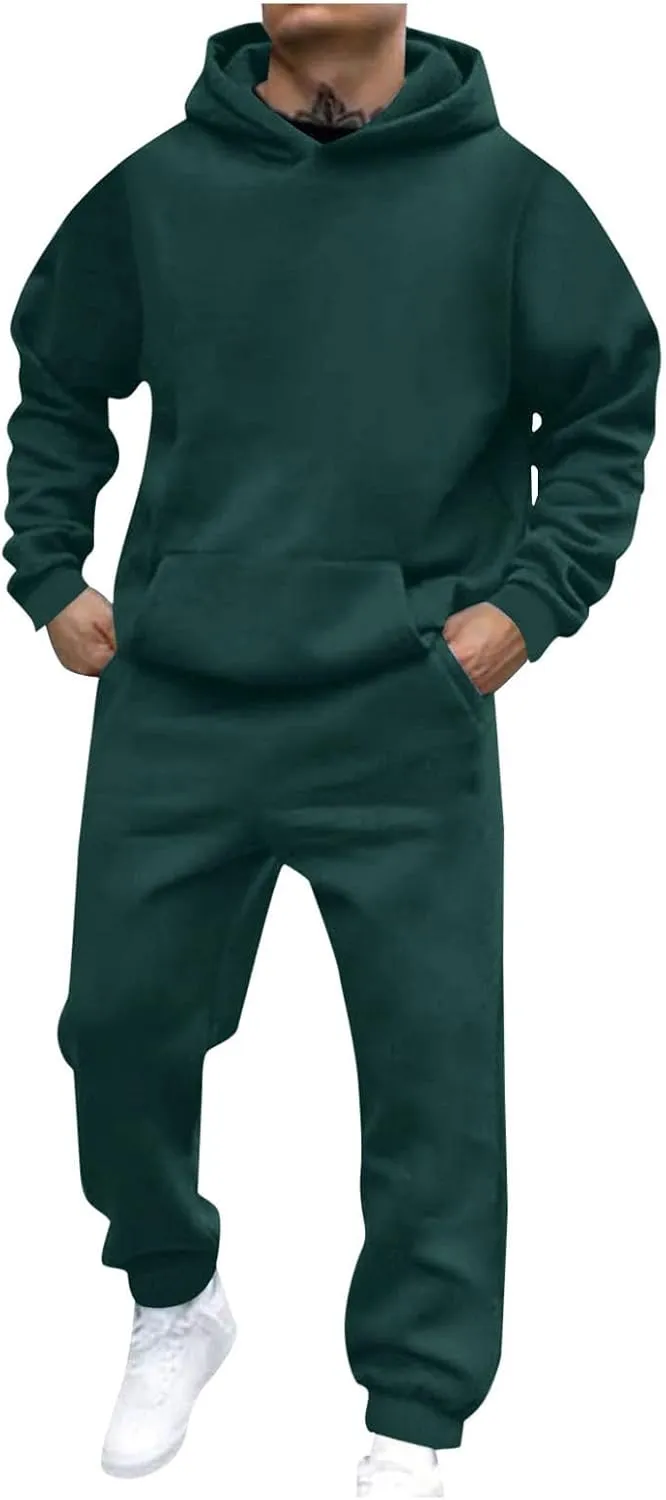 Sweat Suits for Men 2 Piece Set Sport Outfits Pullover Hoodie Sweatshirt Tracksuit & Joggers Sweatpants Sweatsuit Set