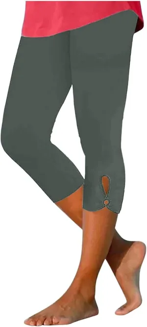 TARIENDY Capri Leggings for Women Tummy Control High Waisted Casual Yoga Pants Summer Lightweight Athletic Workout Capris