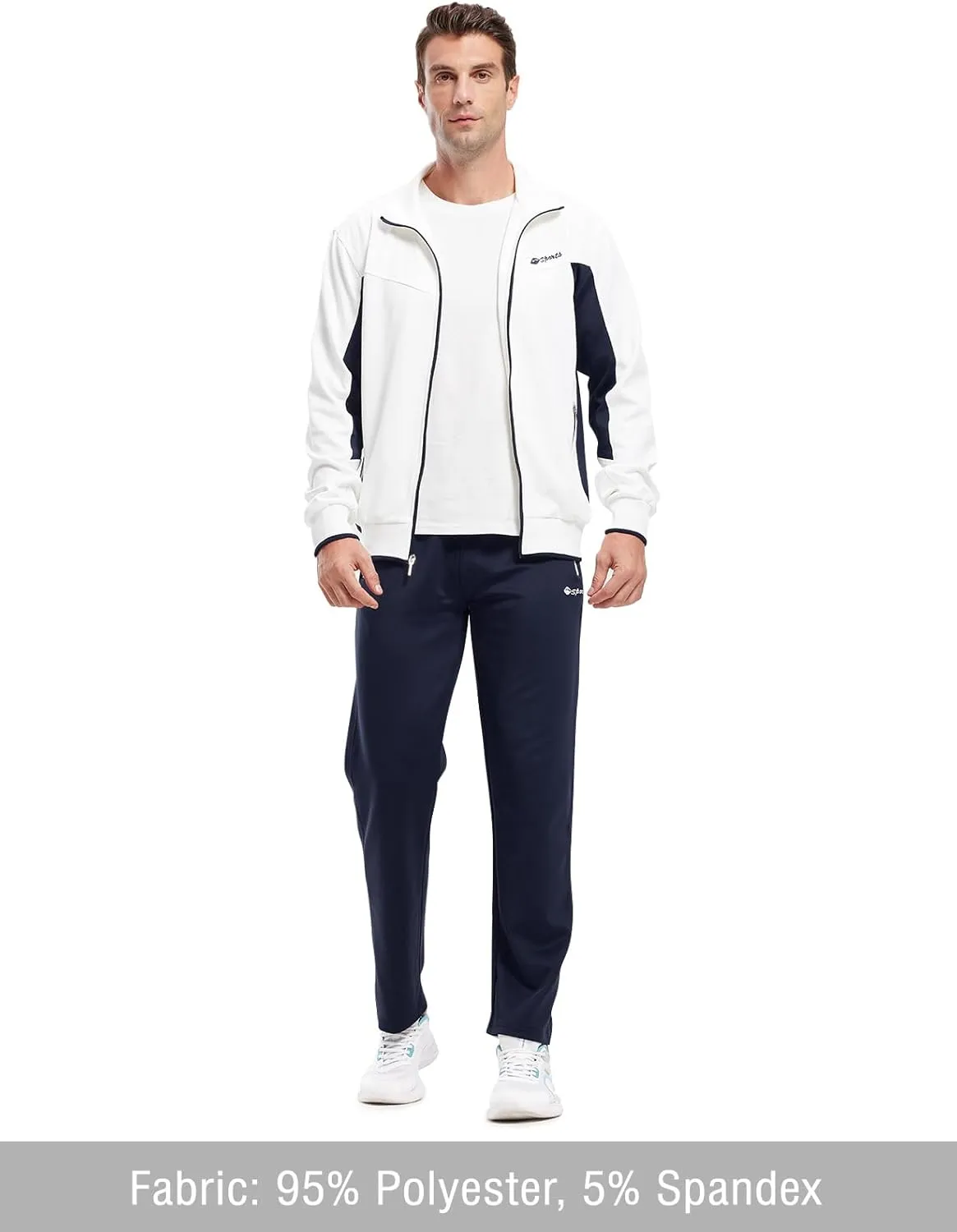 TBMPOY Men's Tracksuits Sweatsuits for Men Sweat Track Suits 2 Piece Casual Athletic Jogging Warm Up Full Zip Sets