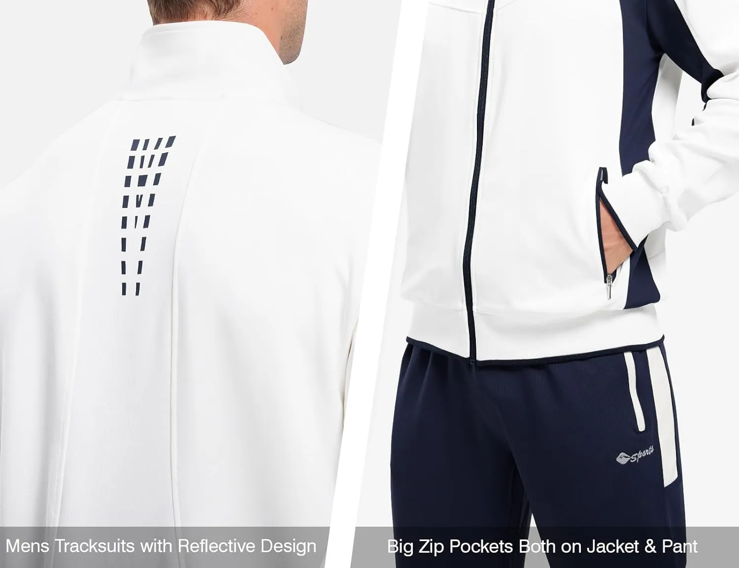 TBMPOY Men's Tracksuits Sweatsuits for Men Sweat Track Suits 2 Piece Casual Athletic Jogging Warm Up Full Zip Sets