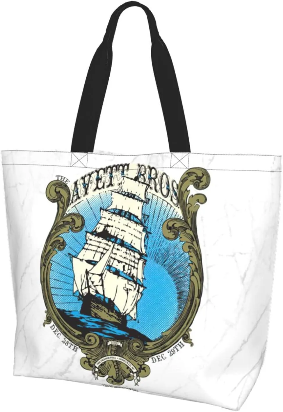 The Avett Musics Brothers Shoulder Tote for Women Weekender Handbag Reusable Grocery Shopping Bag