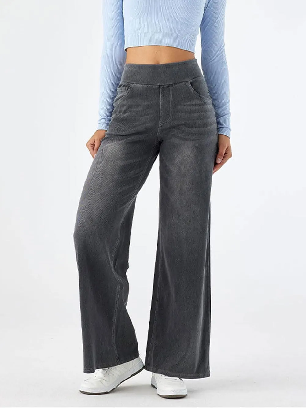 utcoco Straight Leg Jeans for Women 2025 Loose Y2K High Waist Wide Leg Macroelastic Denim Pants Trousers