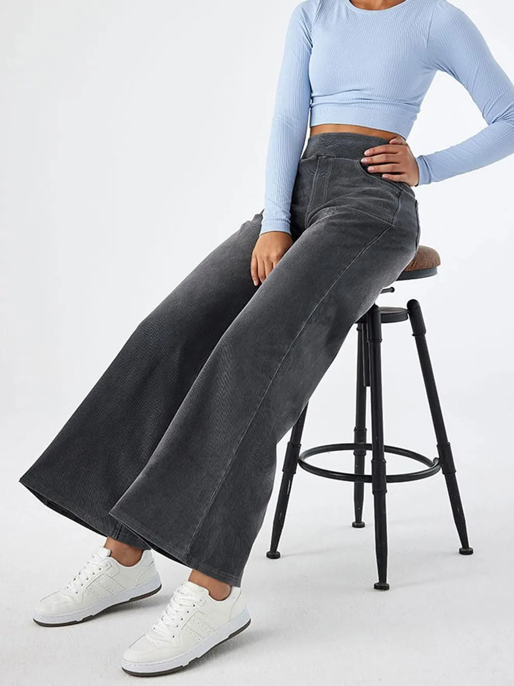 utcoco Straight Leg Jeans for Women 2025 Loose Y2K High Waist Wide Leg Macroelastic Denim Pants Trousers
