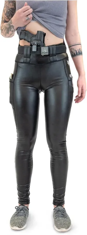 Vakandi Apparel Faux Leather EDC Leggings