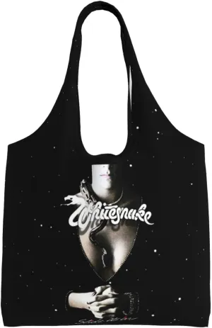 Whitesnakes Shoulder Canvas Tote for Women Weekender Handbag Reusable Grocery Shopping Bag