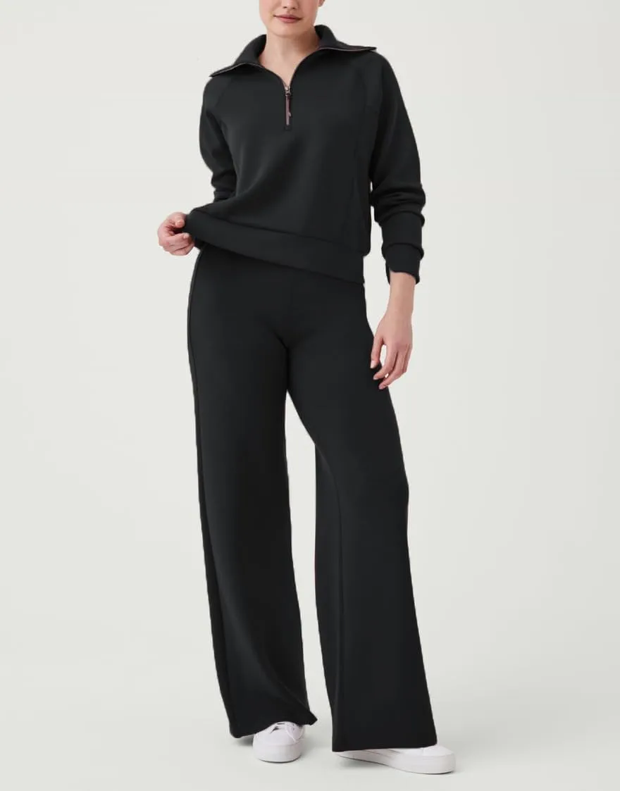 Women 2 Piece Outfits Sweatsuit Set Oversized Half Zip Sweatshirt Wide Leg Sweatpant Lounge Matching Set Tracksuit