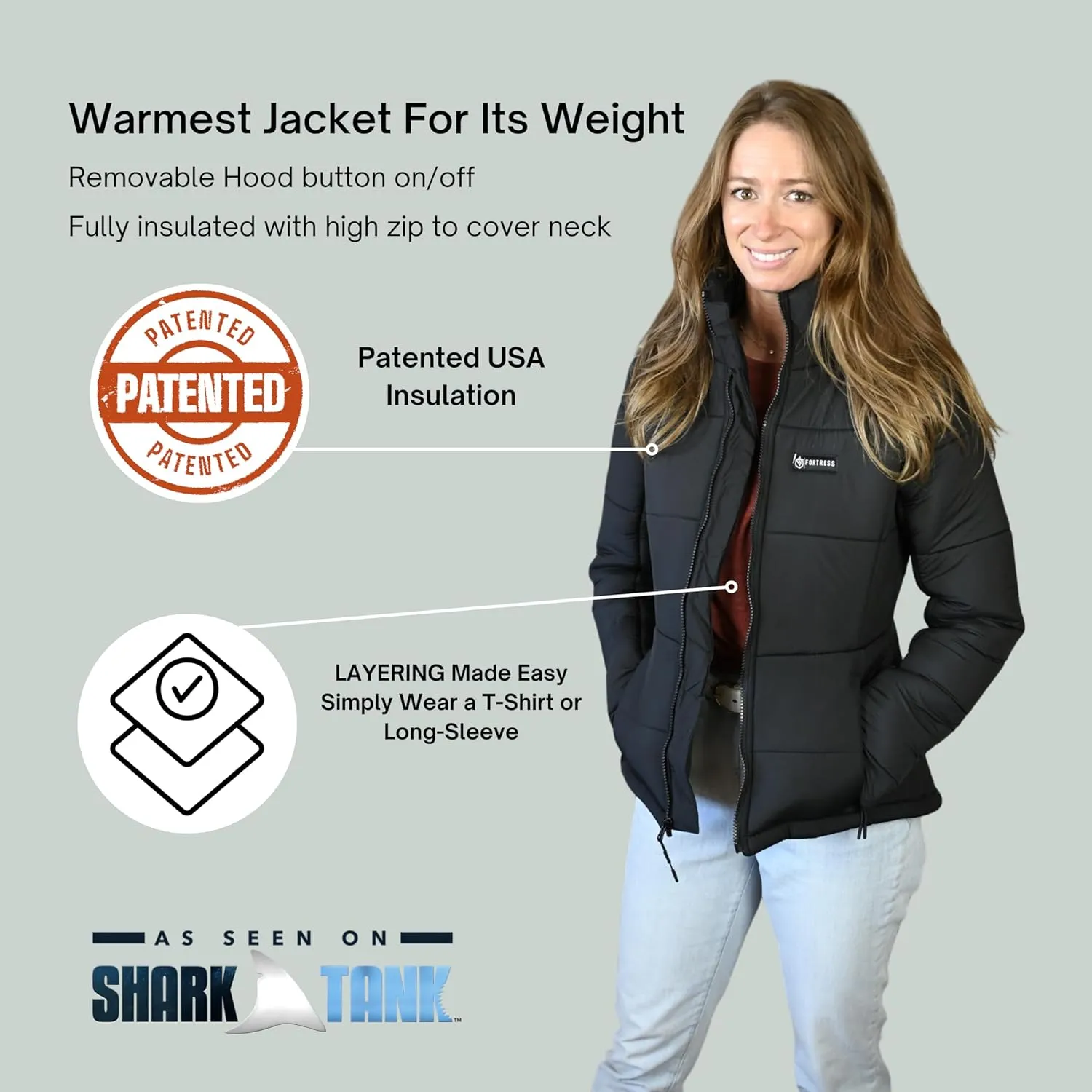 Womens Arctic Puffer Jacket (Shark Tank) Insulated Lightweight & Heavyweight Coat Jacket | -5F to 70F