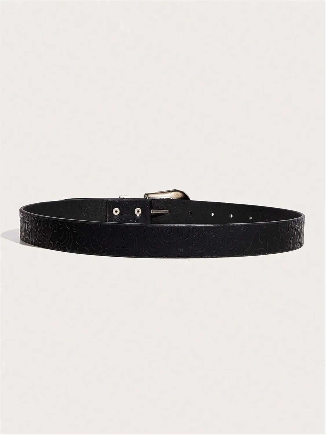 Women's Buckle Belt Cow Print Western Leather Belt Cowgirl Waist Belts