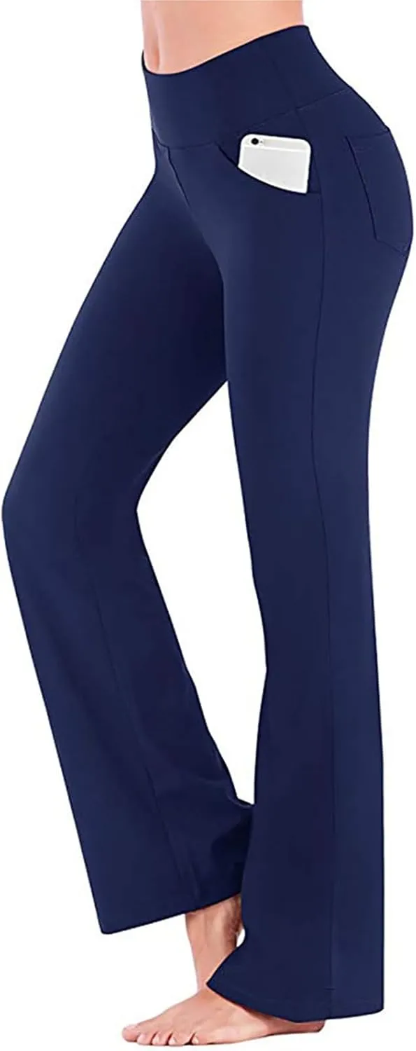 Women's Flare Yoga Pants 2024 Tummy Waisted Yoga Pants Control Pants Flare Leggings for Women Womens Fleece Lined