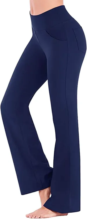 Women's Flare Yoga Pants 2024 Tummy Waisted Yoga Pants Control Pants Flare Leggings for Women Womens Fleece Lined
