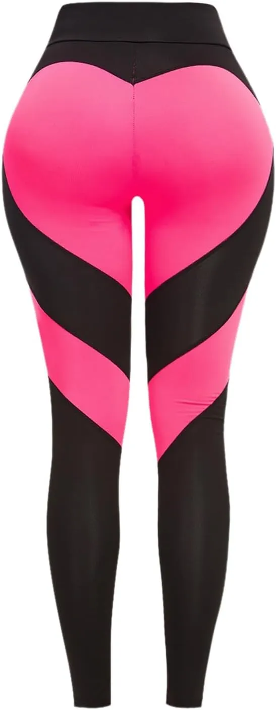 Women's High Waist Leggings Heart Butt Yoga Trousers Jogging Bottoms Push Up Fitness Trousers Women Leggings Gym