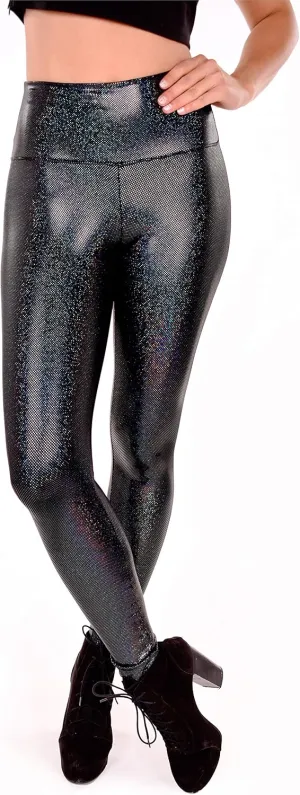 Women's Holographic Leggings: Iridescent Disco Leggings Many Colors! Fun Festival Outfit - Made in The USA