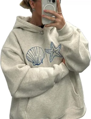 Y2K Hoodie Women Teens Star Graphic Pullover Hoodies Vintage Oversized Sweatshirt Preppy Jacket Streetwear